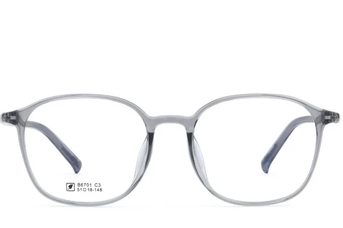 Rectangular Gray TR90 Glasses #BS0620-0300