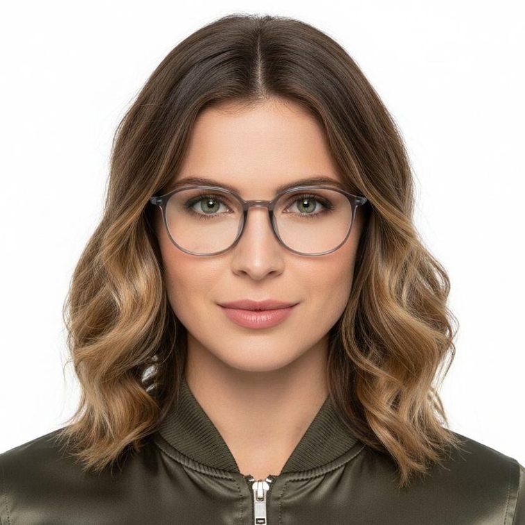 Rectangular Gray TR90 Glasses #BS0620-0300