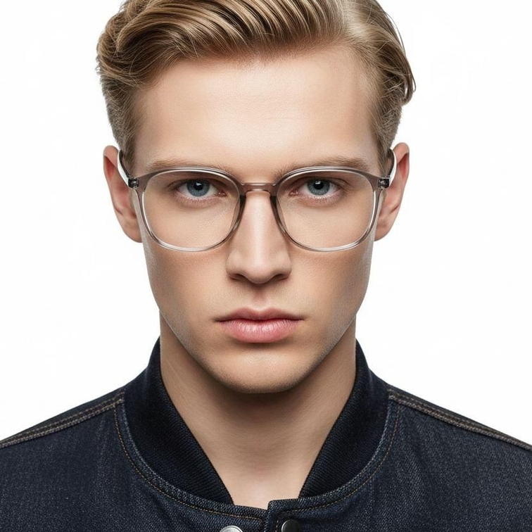 Rectangular Gray TR90 Glasses #BS0620-0301