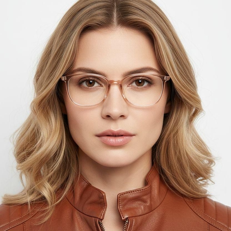 Rectangular Brown TR90 Glasses #BS0620-0302