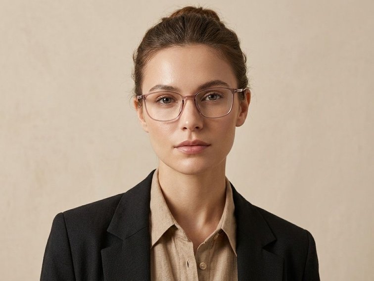 Rectangular Pink TR90 Glasses #BS0620-0303