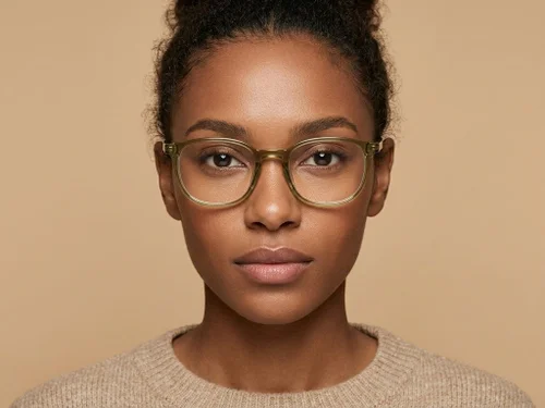 Lunettes rectangulaires vertes TR90 #BS0620-0305