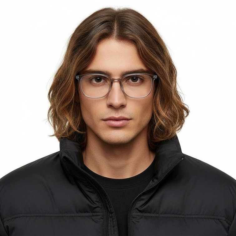 Rectangular Gray TR90 Glasses #BS0620-0306