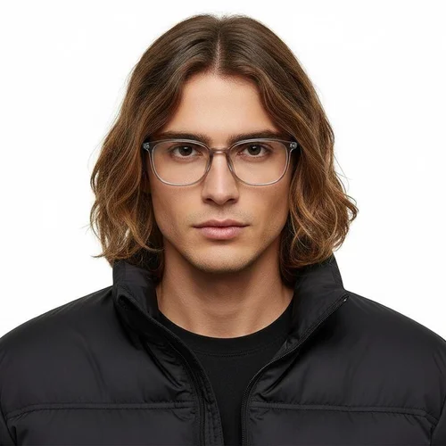 Lunettes rectangulaires grises TR90 #BS0620-0306