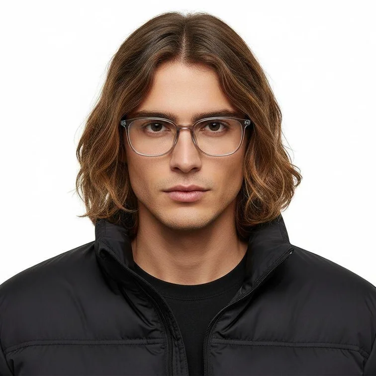 Rectangular Gray TR90 Glasses #BS0620-0306