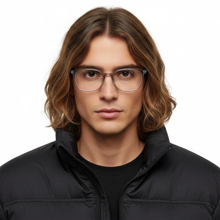 Gafas rectangulares grises TR90 #BS0620-0306