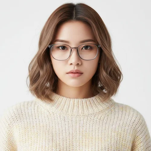 Lunettes rectangulaires grises TR90 #BS0620-0307