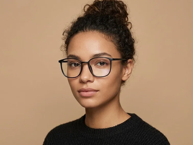 Rectangular Black TR90 Glasses #BS0620-0308