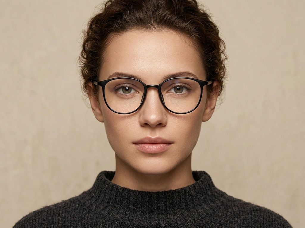 Ovale schwarze TR90-Brille #BS0620-0312