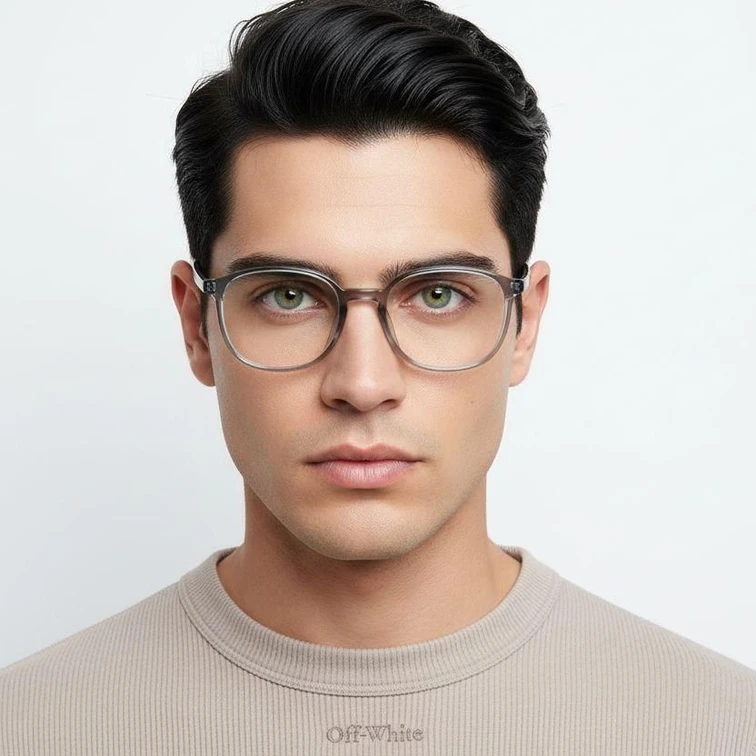 Gafas rectangulares grises TR90 #BS0620-0317