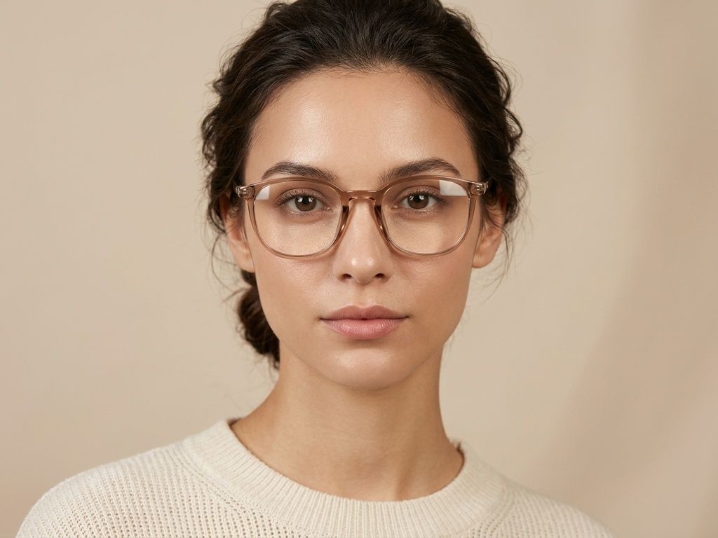 Rectangular Brown TR90 Glasses #BS0620-0320