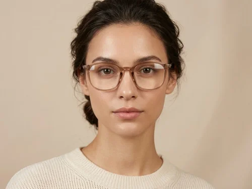 Lunettes rectangulaires marron TR90 #BS0620-0320