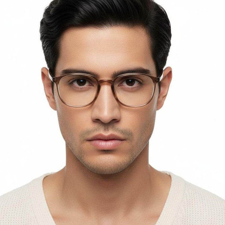 Lunettes rectangulaires marron TR90 #BS0620-0320