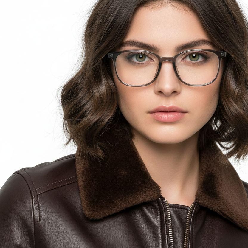 Rechteckige grüne TR90-Brille #BS0620-0321