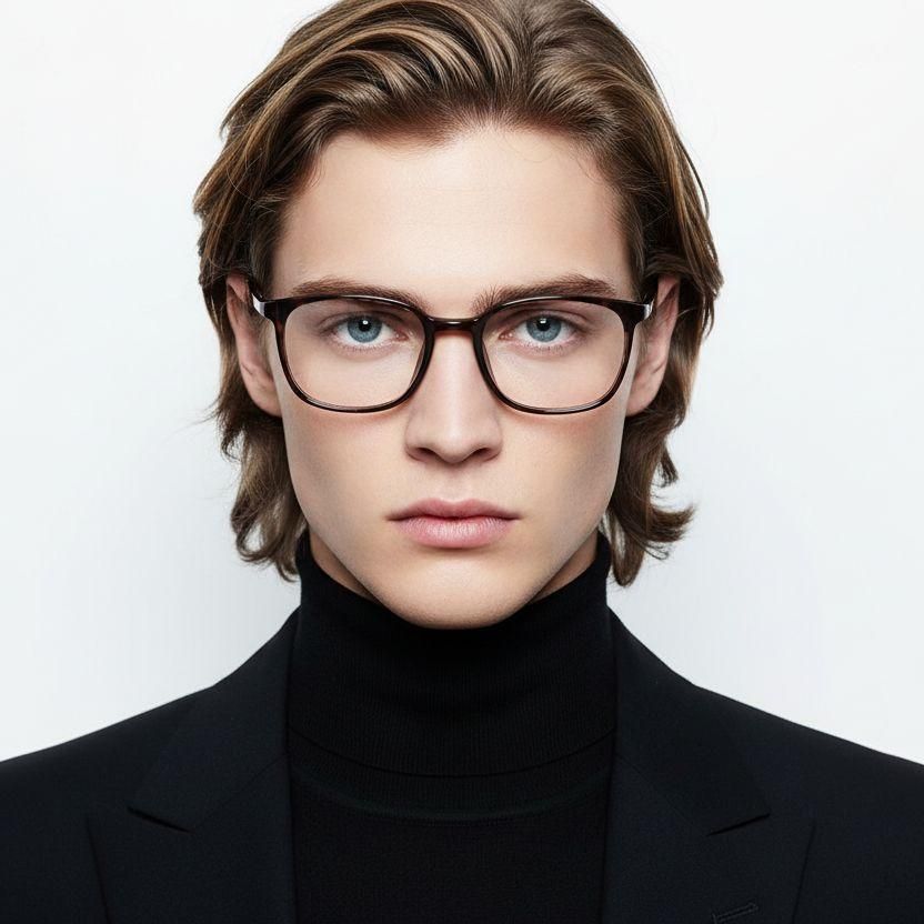 Rectangular Tortoiseshell TR90 Glasses #BS0620-0323
