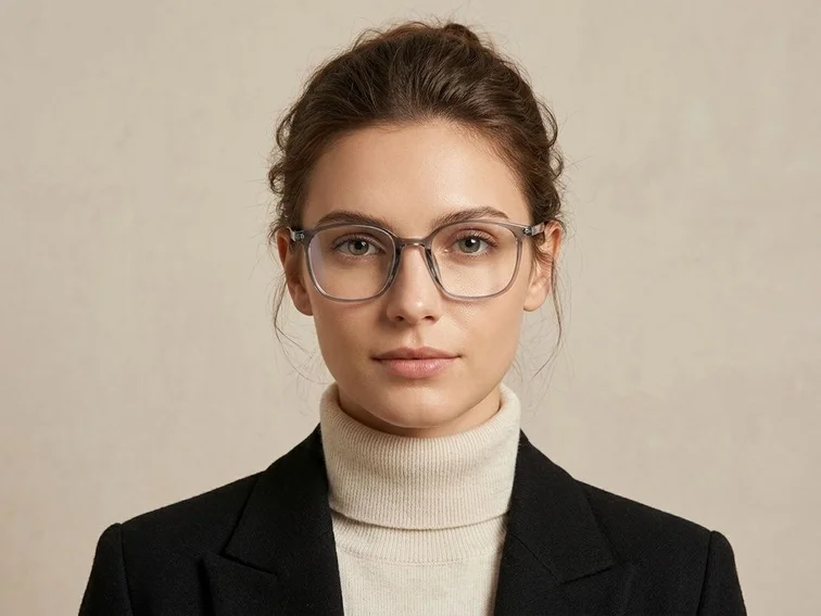 Gafas rectangulares grises TR90 #BS0620-0327