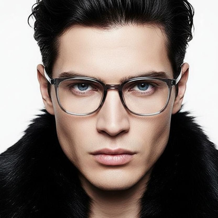 Rectangular Gray TR90 Glasses #BS0620-0327
