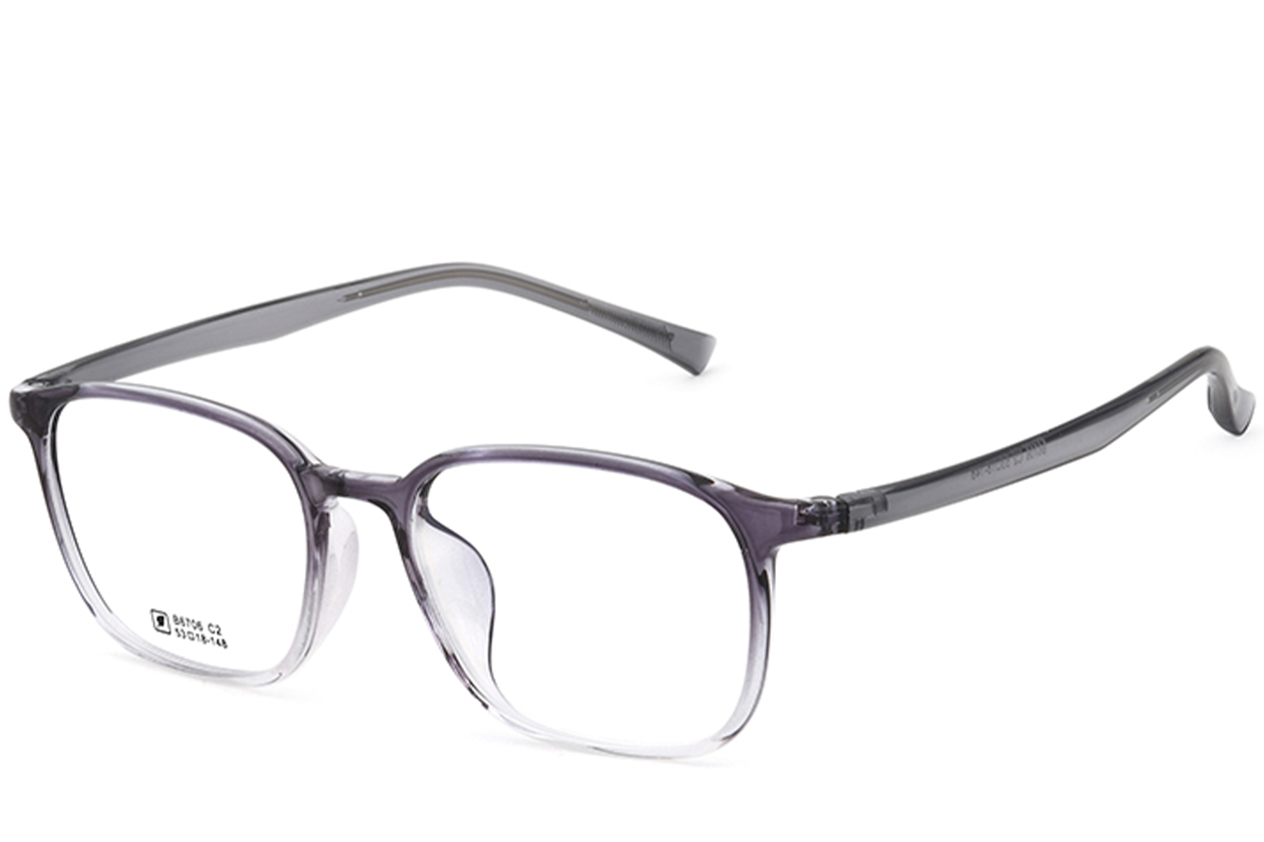 Gafas rectangulares grises TR90 #BS0620-0329