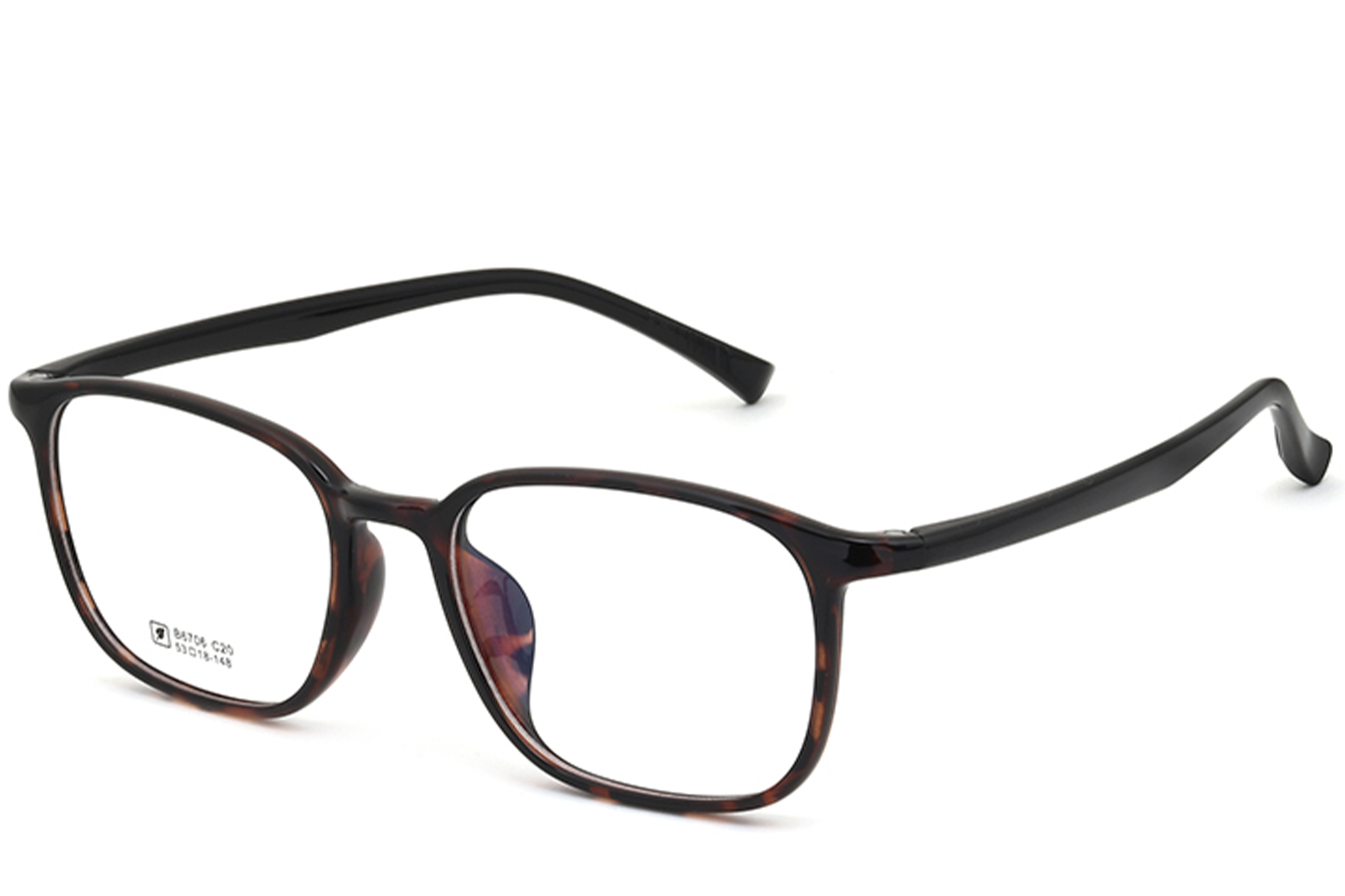 Rectangular Tortoiseshell TR90 Glasses #BS0620-0330