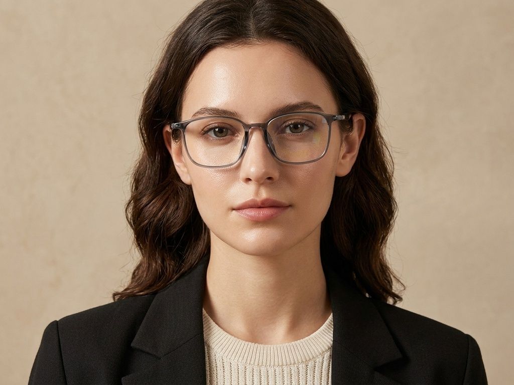 Rectangular Gray TR90 Glasses #BS0620-0334