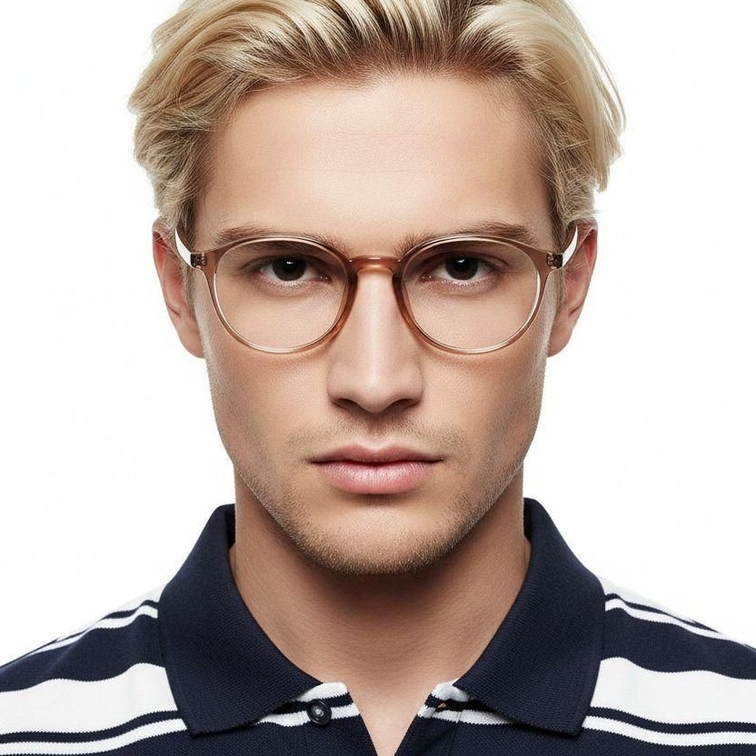 Gafas ovaladas TR90 marrones #BS0620-0335