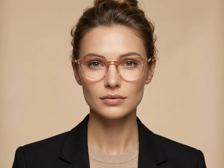 Oval Pink TR90 Glasses #BS0620-0336