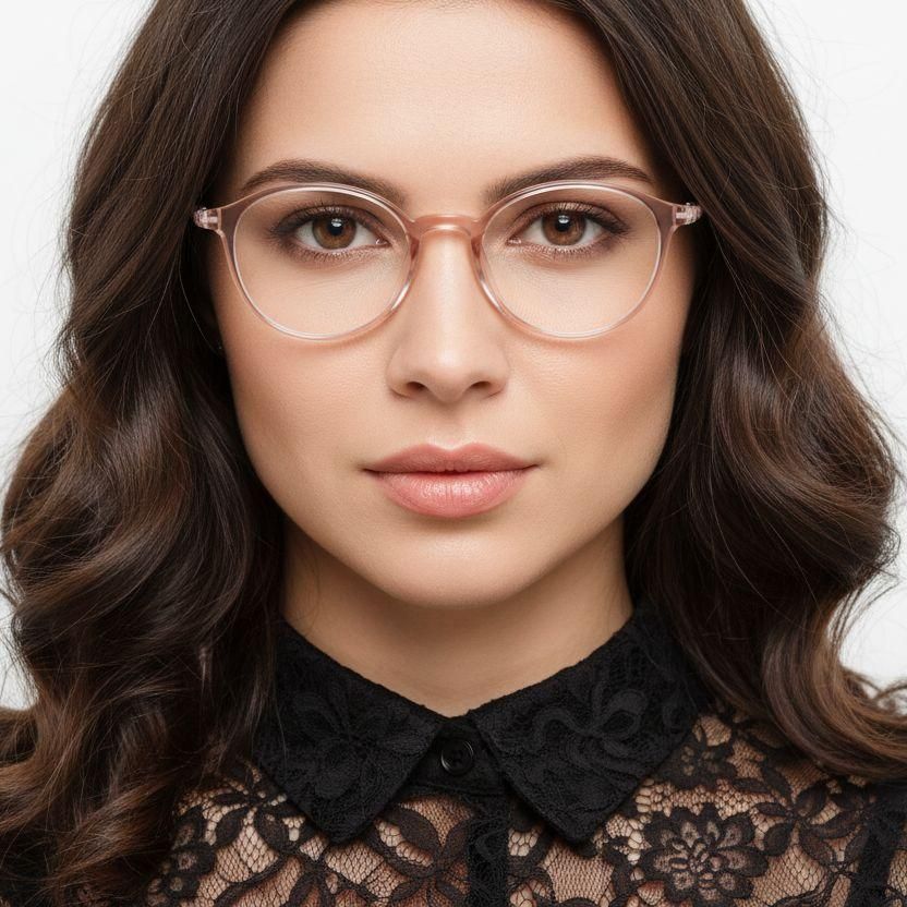 Oval Pink TR90 Glasses #BS0620-0336