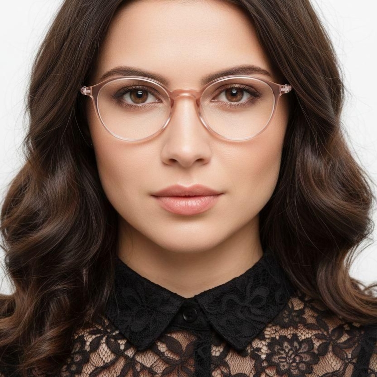 Oval Pink TR90 Glasses #BS0620-0336