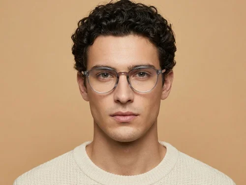 Lunettes ovales grises TR90 #BS0620-0337