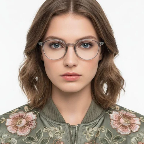 Lunettes ovales grises TR90 #BS0620-0337