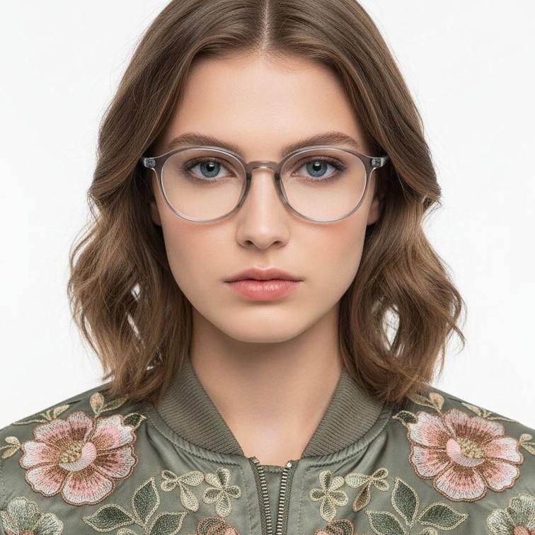 Oval Gray TR90 Glasses #BS0620-0337