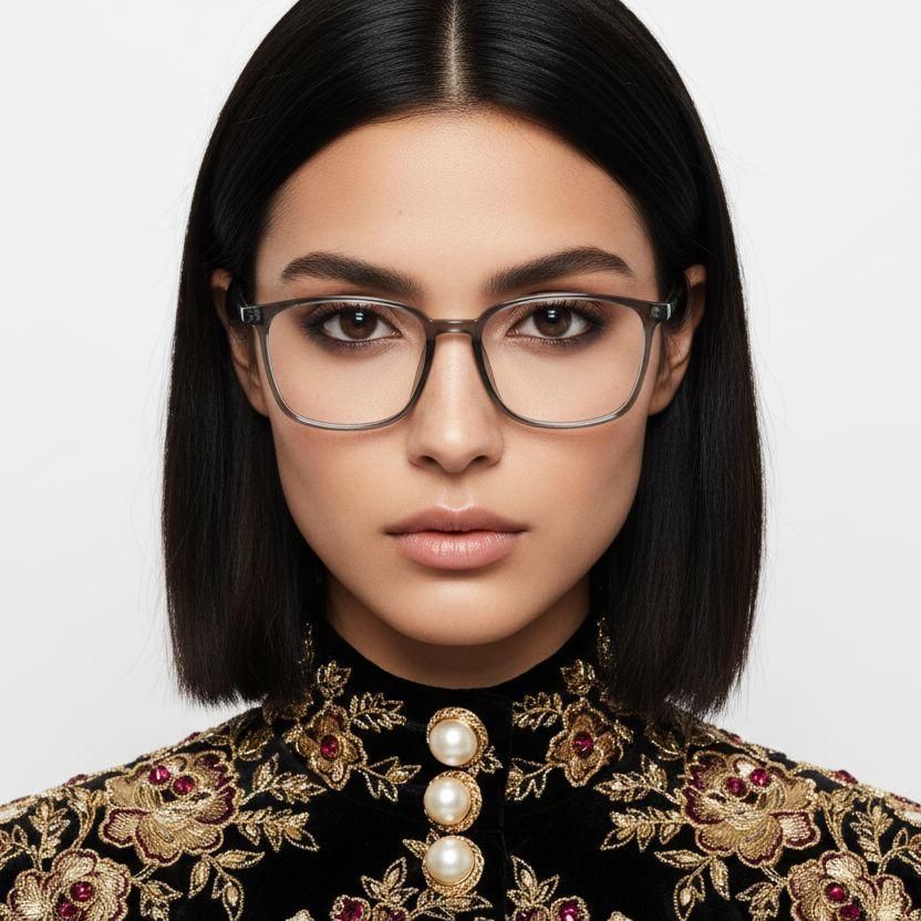 Lunettes rectangulaires vertes TR90 #BS0620-0341