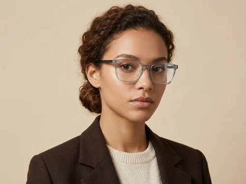 Lunettes rectangulaires grises TR90 #BS0620-0342