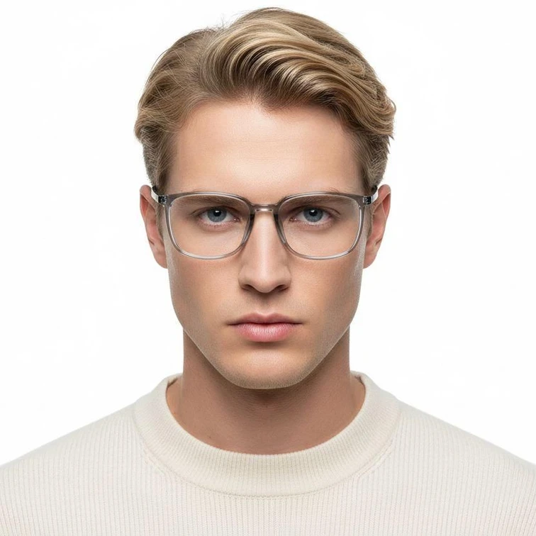 Gafas rectangulares grises TR90 #BS0620-0342
