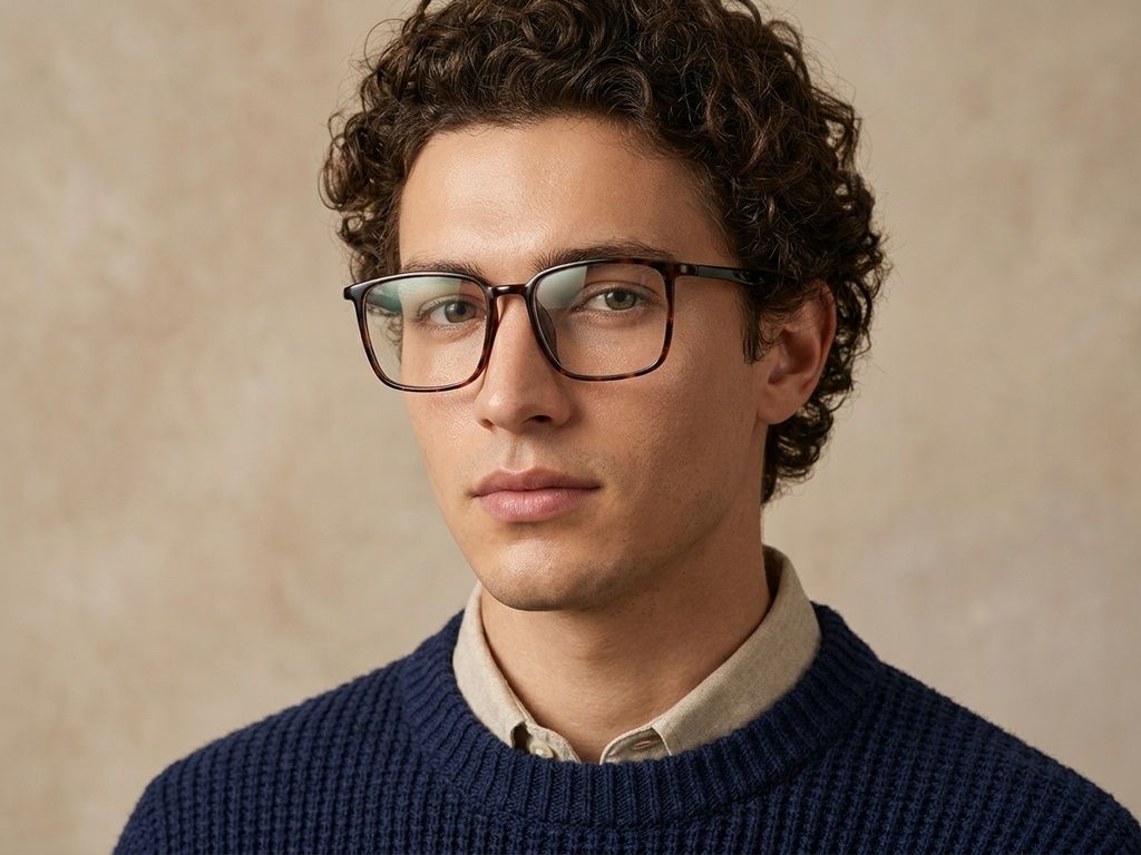 Rectangular Tortoiseshell TR90 Glasses #BS0620-0343