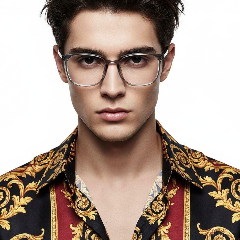 Rectangular Gray TR90 Glasses #BS0620-0347