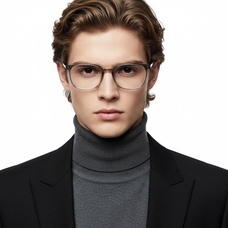 Rectangular Gray TR90 Glasses #BS0620-0348