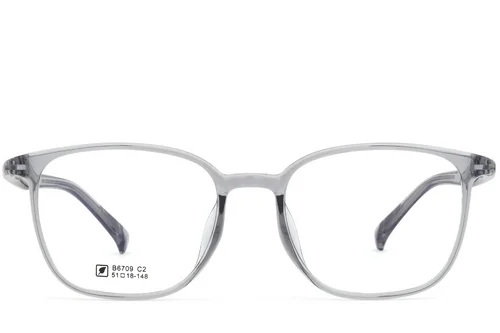 Lunettes rectangulaires grises TR90 #BS0620-0349