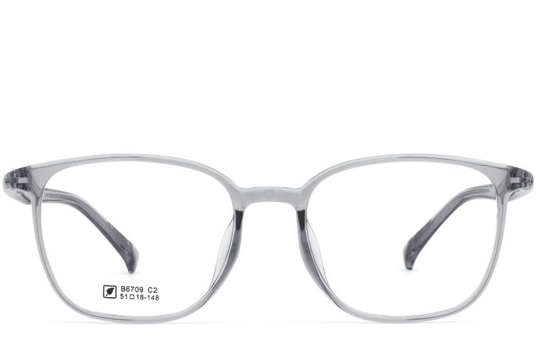 Gafas rectangulares grises TR90 #BS0620-0349