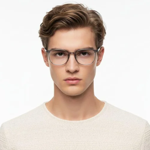 Lunettes rectangulaires grises TR90 #BS0620-0349