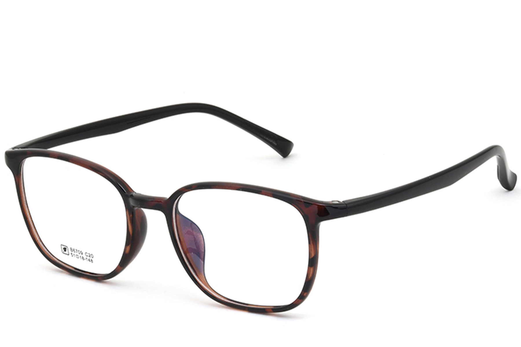 Rectangular Tortoiseshell TR90 Glasses #BS0620-0350