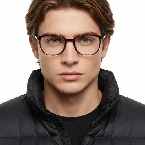 Lunettes rectangulaires écaille de tortue TR90 #BS0620-0350
