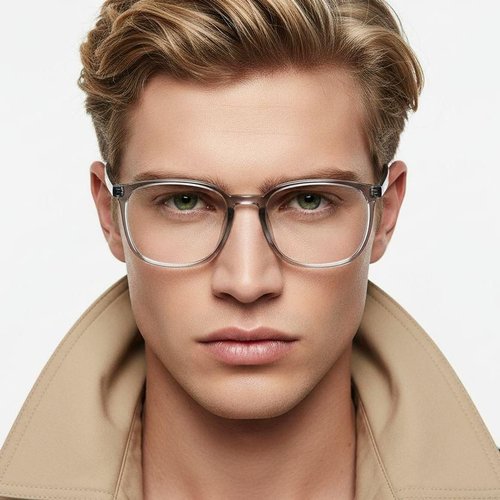 Lunettes rectangulaires grises TR90 #BS0620-0355