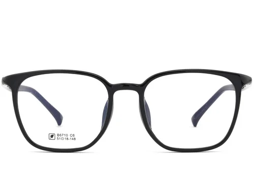 Lunettes rectangulaires noires TR90 #BS0620-0359