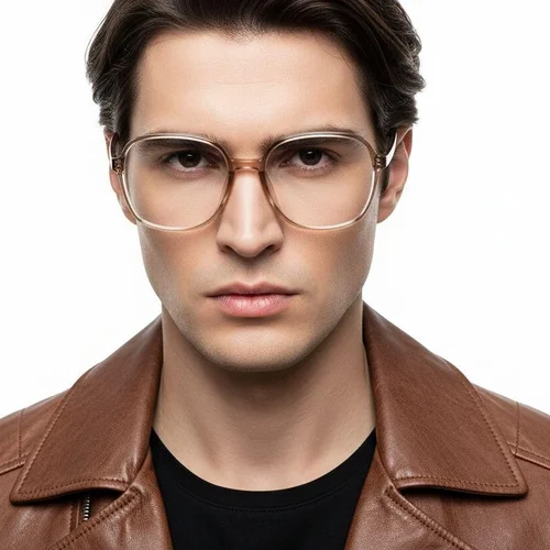 Lunettes rectangulaires marron TR90 #BS0620-0362