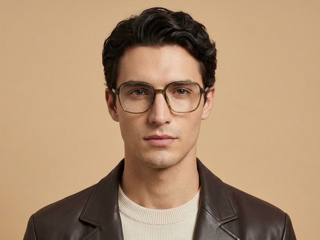 Rectangular Green TR90 Glasses #BS0620-0364