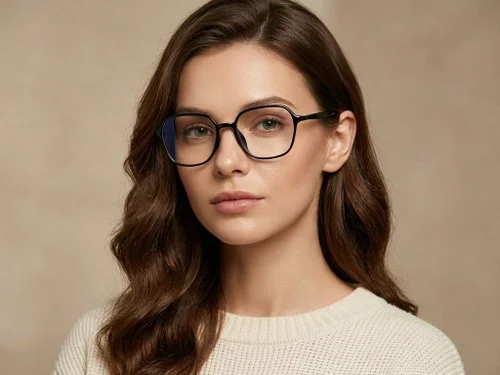 Lunettes rectangulaires noires TR90 #BS0620-0368