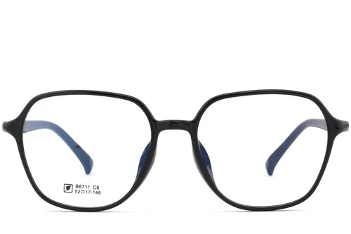 Lunettes rectangulaires noires TR90 #BS0620-0368