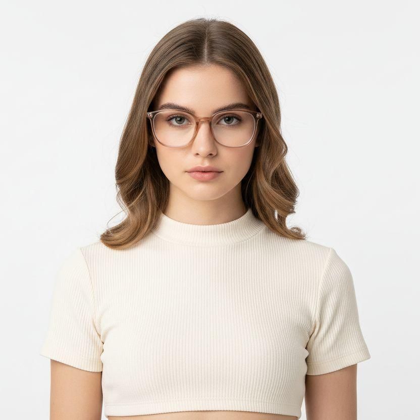 Occhiali rettangolari in TR90 marrone #BS0620-0369