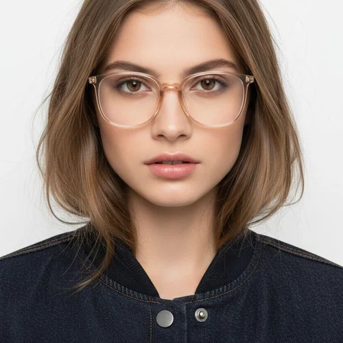 Lunettes rectangulaires marron TR90 #BS0620-0373